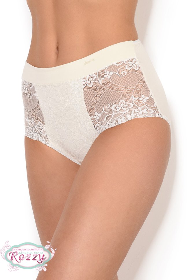 Трусы макси хлопковые Janira 31690 белый, ванильный, песочный, черный