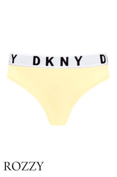Трусы стринги хлопковые DKNY Cozy Boyfriend DK4529 желтый