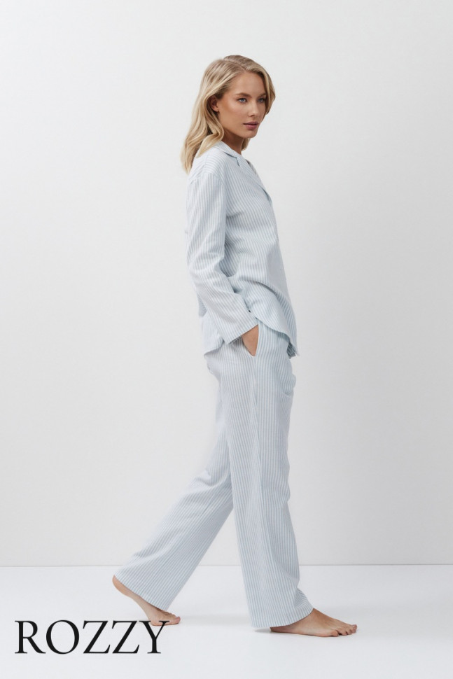 Пижама фланелевая Aruelle Brooke светло-голубой