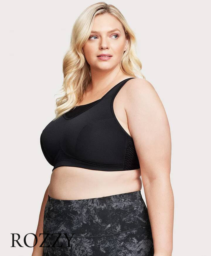 Бюстгальтер спортивный без косточек Glamorise GI1067 черный