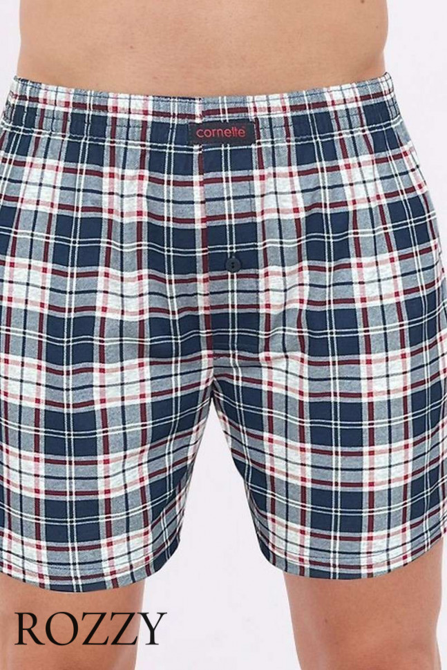 Трусы боксеры мужские Cornette Comfort 945 темно-синий/серый (уп.3шт.)
