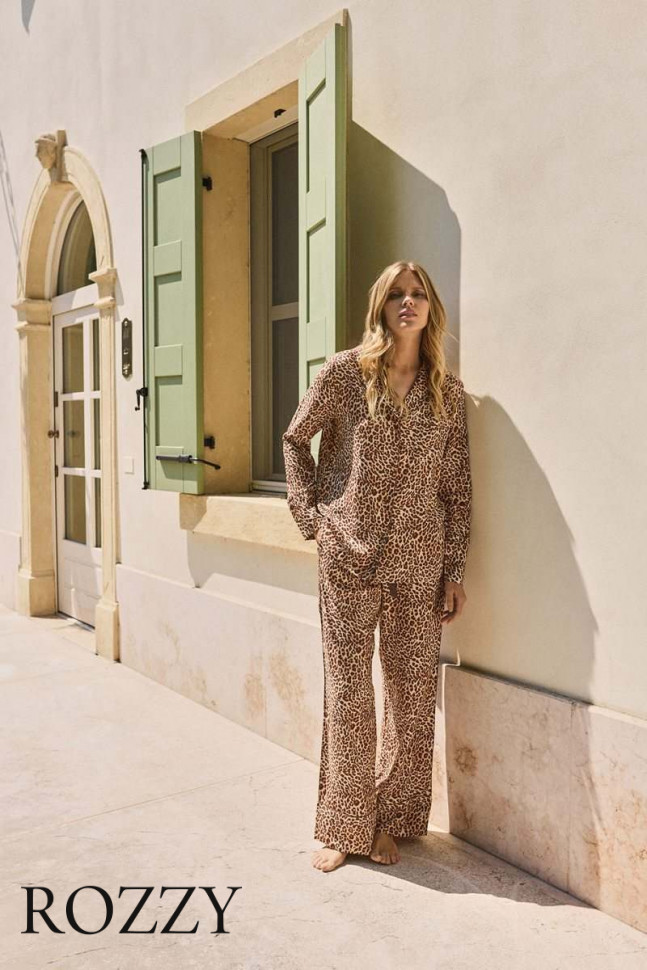 Пижама вискозная Aruelle Lior леопардовый