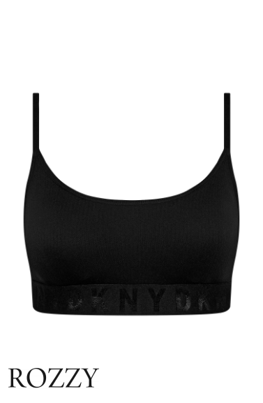 Бюстгальтер-топ без косточек DKNY Seamless Litewear DK7476 черный