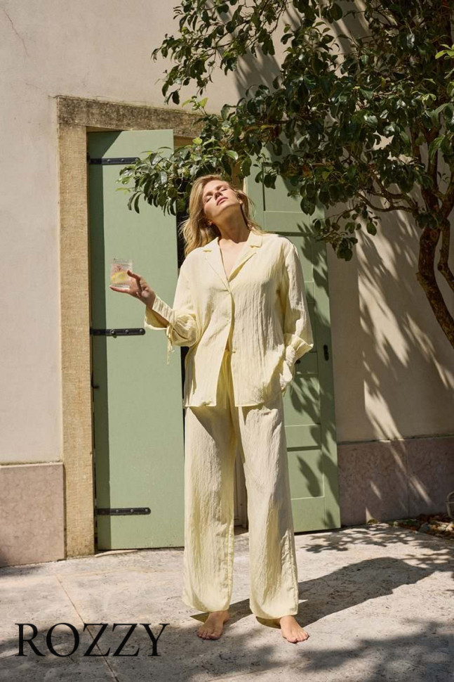 Костюм домашний вискозный Aruelle Solara Set желтый