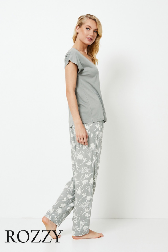 Пижама вискозная Aruelle Fabiana хаки