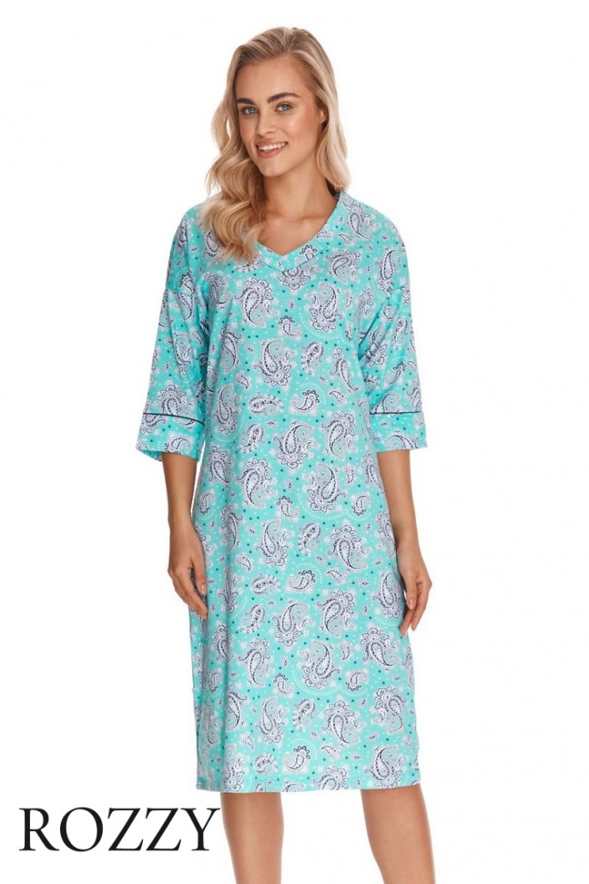 Сорочка хлопковая Taro Susana 2770 бирюзовый