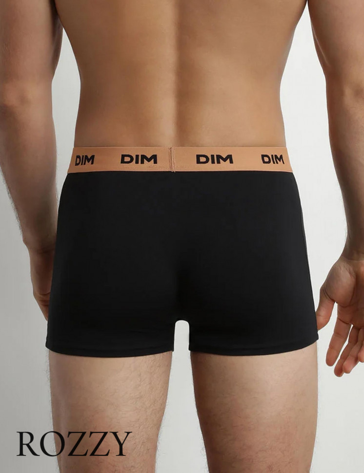 Трусы шорты мужские DIM 005D/3 черный (индиго/орех/зеленый) (уп.3шт.)