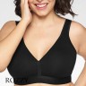 Бюстгальтер без косточек хлопковый Naturana Athletisure 86021 черный К