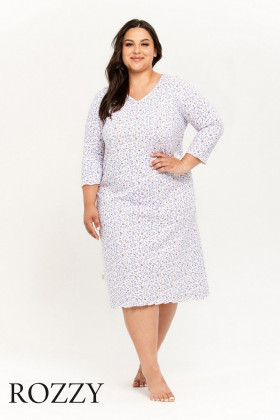 Сорочка хлопковая Taro Ariella Maxi 3241/3258 светло-голубой