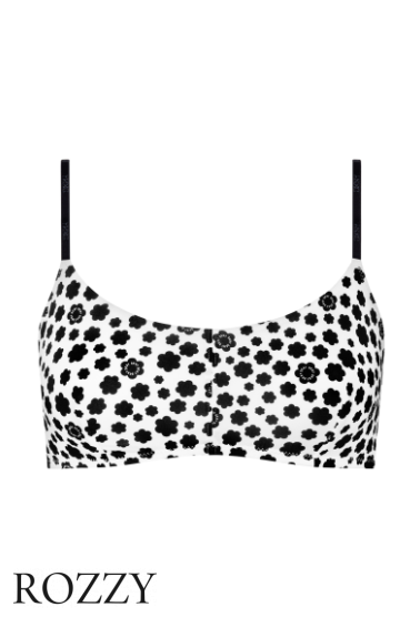 Бюстгальтер-топ без косточек DKNY Table Tops Micro DK7306 черно-белый